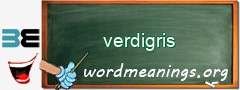 WordMeaning blackboard for verdigris